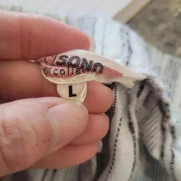 Ci Sono Girl’s White/Black Linen Striped Paper Bag Shorts - Picture 8 of 8